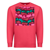 Cardinal valentines day leopard and turquoise gemstone seamless pattern Premium Sweatshirt - BundleAndBundleShop