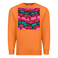 Carrot valentines day leopard and turquoise gemstone seamless pattern Premium Sweatshirt - BundleAndBundleShop