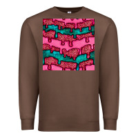 Chestnut valentines day leopard and turquoise gemstone seamless pattern Premium Sweatshirt - BundleAndBundleShop