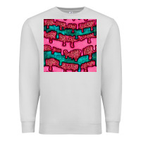 Dove Grey valentines day leopard and turquoise gemstone seamless pattern Premium Sweatshirt - BundleAndBundleShop