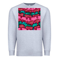 Heather Grey valentines day leopard and turquoise gemstone seamless pattern Premium Sweatshirt - BundleAndBundleShop
