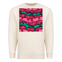 Sandshell valentines day leopard and turquoise gemstone seamless pattern Premium Sweatshirt - BundleAndBundleShop