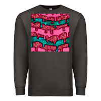 Smoke valentines day leopard and turquoise gemstone seamless pattern Premium Sweatshirt - BundleAndBundleShop