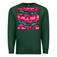 Sports Green valentines day leopard and turquoise gemstone seamless pattern Premium Sweatshirt - BundleAndBundleShop