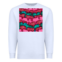 White valentines day leopard and turquoise gemstone seamless pattern Premium Sweatshirt - BundleAndBundleShop