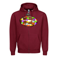 Burgundy Christmas football Zipper Hoodie - RanaPortraitStore