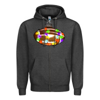 Charcoal Heather Christmas football Zipper Hoodie - RanaPortraitStore