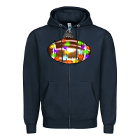 Navy Christmas football Zipper Hoodie - RanaPortraitStore