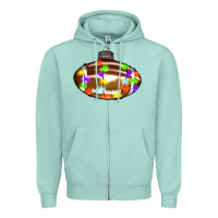 Seafoam Christmas football Zipper Hoodie - RanaPortraitStore
