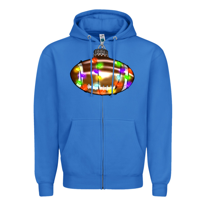 Christmas Football Zipper Hoodie by RanaPortraitStore | Teevron