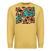 Antique Gold football turquoise sunflower Premium Sweatshirt - JahusDesignShop