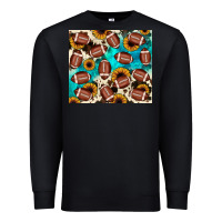 Black football turquoise sunflower Premium Sweatshirt - JahusDesignShop