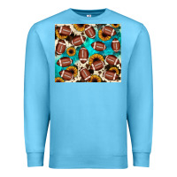 Ocean Blue football turquoise sunflower Premium Sweatshirt - JahusDesignShop