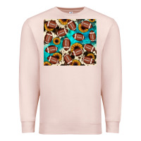 Pale Pink football turquoise sunflower Premium Sweatshirt - JahusDesignShop