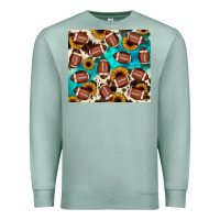 Seafoam football turquoise sunflower Premium Sweatshirt - JahusDesignShop