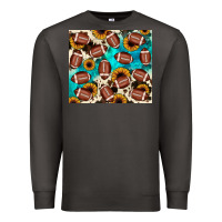 Smoke football turquoise sunflower Premium Sweatshirt - JahusDesignShop