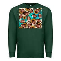 Sports Green football turquoise sunflower Premium Sweatshirt - JahusDesignShop
