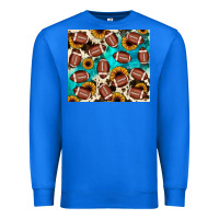 True Royal football turquoise sunflower Premium Sweatshirt - JahusDesignShop