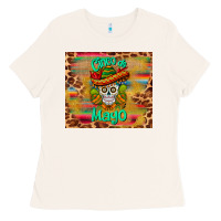 Bone cinco de mayo sombrero skull Ladies Tee - BarkalooDesign