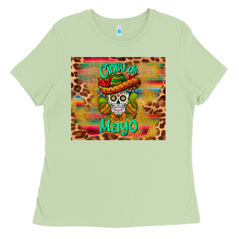 Cinco De Mayo Sombrero Skull Ladies Tee by BarkalooDesign | Teevron