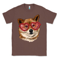 Chestnut shiba inu with love glasses Classic Tee - RanaPortraitStore