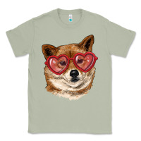 Matcha shiba inu with love glasses Classic Tee - RanaPortraitStore