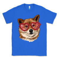 True Royal shiba inu with love glasses Classic Tee - RanaPortraitStore