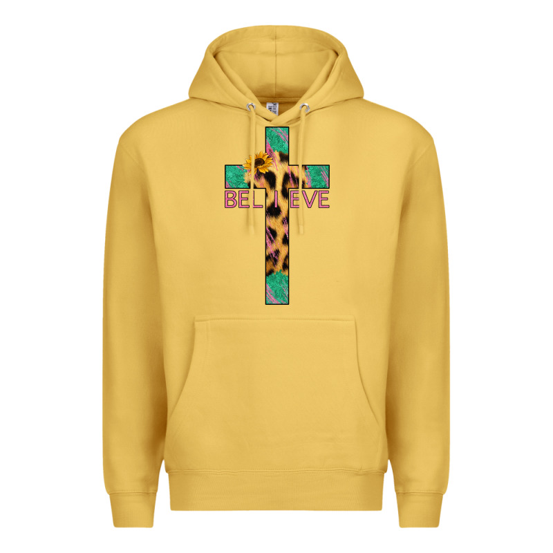 Believe Cross Premium Hoodie by Jasminsmagicworld | Teevron