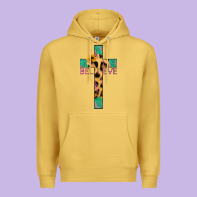 Believe Cross Premium Hoodie Designed By Jasminsmagicworld