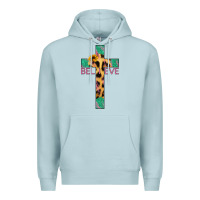 Blue Mist Believe Cross Premium Hoodie - Jasminsmagicworld