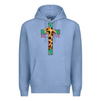 Colony Blue Believe Cross Premium Hoodie - Jasminsmagicworld
