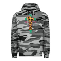 Slate Camo Believe Cross Premium Hoodie - Jasminsmagicworld