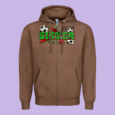 Sister Soccer Zipper Hoodie Designed By Zillion Design Studio