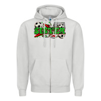 Dove Grey sister soccer Zipper Hoodie - Zillion Design Studio