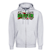 Heather Grey sister soccer Zipper Hoodie - Zillion Design Studio