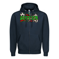 Navy sister soccer Zipper Hoodie - Zillion Design Studio