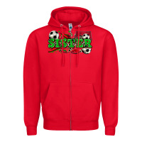 Red sister soccer Zipper Hoodie - Zillion Design Studio