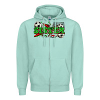 Seafoam sister soccer Zipper Hoodie - Zillion Design Studio