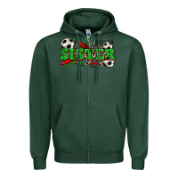 Sports Green sister soccer Zipper Hoodie - Zillion Design Studio
