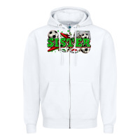 White sister soccer Zipper Hoodie - Zillion Design Studio