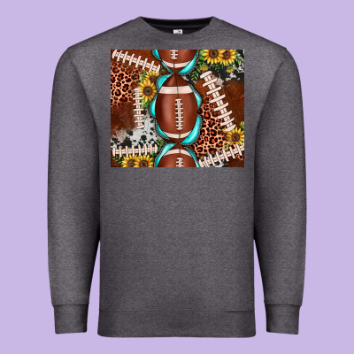 Football Leopard Gemstone Sunflower Tumbler3 Premium Sweatshirt Designed By Jahusdesignshop
