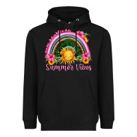Black summer vibes  rainbow Heavyweight Hoodie - HRA Design Shop