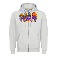 Dove Grey sister basketball Zipper Hoodie - Zillion Design Studio