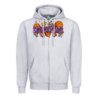 Heather Grey sister basketball Zipper Hoodie - Zillion Design Studio