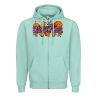 Seafoam sister basketball Zipper Hoodie - Zillion Design Studio