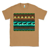 Toasted Coconut turquoise horse and bullskull aztec  pattern Classic Tee - BarkalooDesign