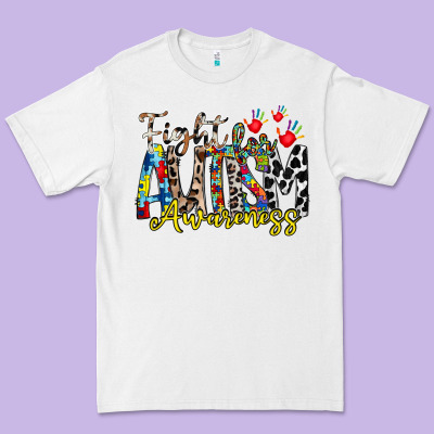 Fight For Autism Awareness Premium Tee Designed By Racoondesign