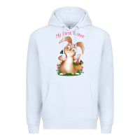 White Babies First Easter Girls Premium Hoodie - Jasminsmagicworld
