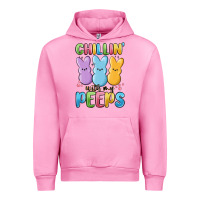 Fuchsia Pink chillin' with my peeps Urban Hoodie - MaliasSmallBusiness