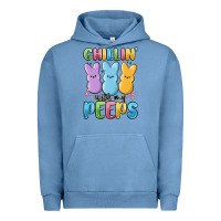 Pigment Pebble Blue chillin' with my peeps Urban Hoodie - MaliasSmallBusiness
